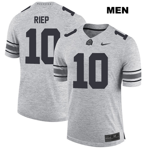 Ohio State Buckeyes Men's Amir Riep #10 Gray Authentic Nike College NCAA Stitched Football Jersey MX19C07WT